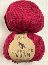 king cole homespun aran merino alpaca yarn wool blend hollyberry 6231 fabric shack malmesbury