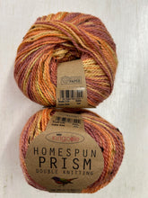king cole homespun prism 50g merino viscose alpaca yarn wool self stripe mountain ember glow 5192 fabric shack malmesbury