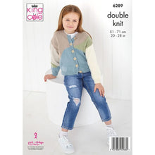 king cole knitting pattern kids jumper cardigan 6289 double knit dk fabric shack malmesbury