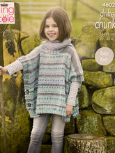 king cole knitting pattern kids jumper sweater poncho chunky knit wool yarn fabric shack malmesbury 4602