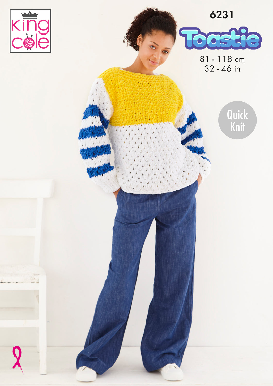 king cole ladies jumper sweater cardigan warm toastie quick knit chunky knitting pattern 6231