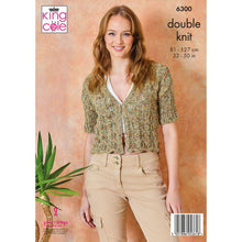 king cole ladies knitting pattern cardigan 6300 cottonsoft cotton sort crystal yarn wool dk double knit fabric shack malmesbury