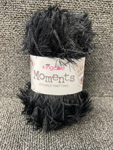 king cole moments long pile eyelash wool yarn 50g black 474 knitting crochet fabric shack malmesbury
