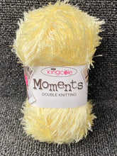 king cole moments long pile eyelash wool yarn 50g lemon 721 knitting crochet fabric shack malmesbury