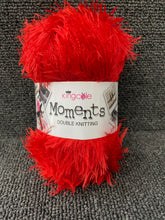 king cole moments long pile eyelash wool yarn 50g red 478 knitting crochet fabric shack malmesbury