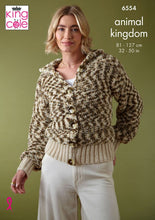 king cole animal kingdom ladies knitting pattern tank top slipover cardigan 6554 fabric shack malmesbury