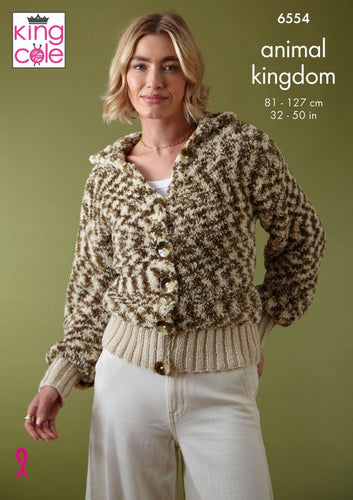 king cole animal kingdom ladies knitting pattern tank top slipover cardigan 6554 fabric shack malmesbury