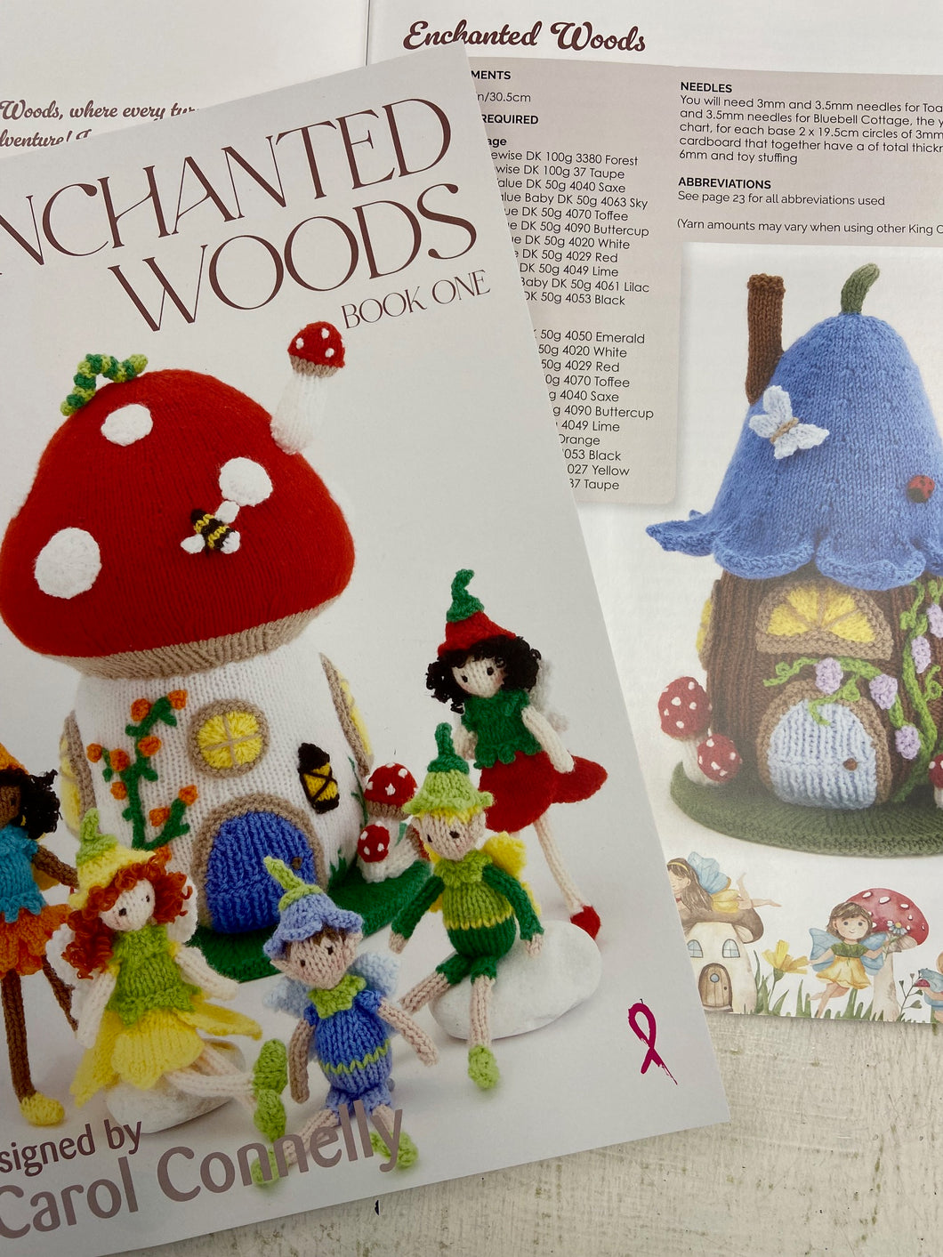 king cole carol connelly enchanted woods fairy fairies pixies toadstool knitting book fabric shack malmesbury