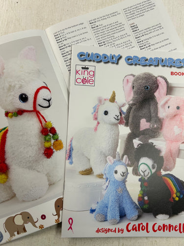 king cole cuddly creatures 1 carol connelly elephant unicorn alpaca truffle fabric shack malmesbury