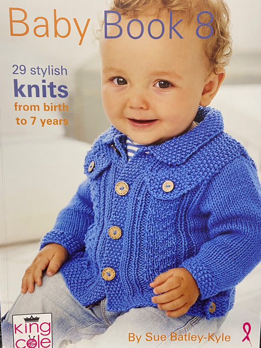 king cole dk double knit baby book 8 yarn wool knitting knit pattern book babies kids fabric shack malmesbury