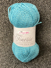 king cole finesse cotton silk dk double knit opal 3680 turquoise fabric shack malmesbury