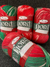 king cole fjord dk double knit 100g self pattern patterning self fair isle variegated wool yarn Festive 921 knitting crochet