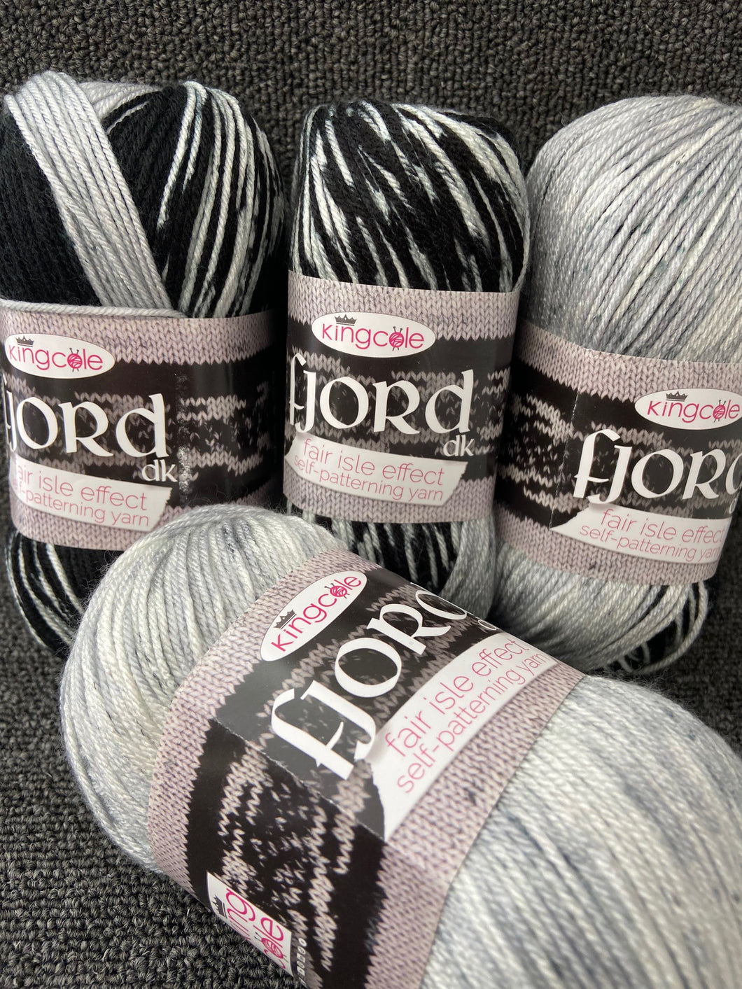 King Cole Fjord Double Knit DK Self Patterning Fair Isle Wool Yarn 100 ...