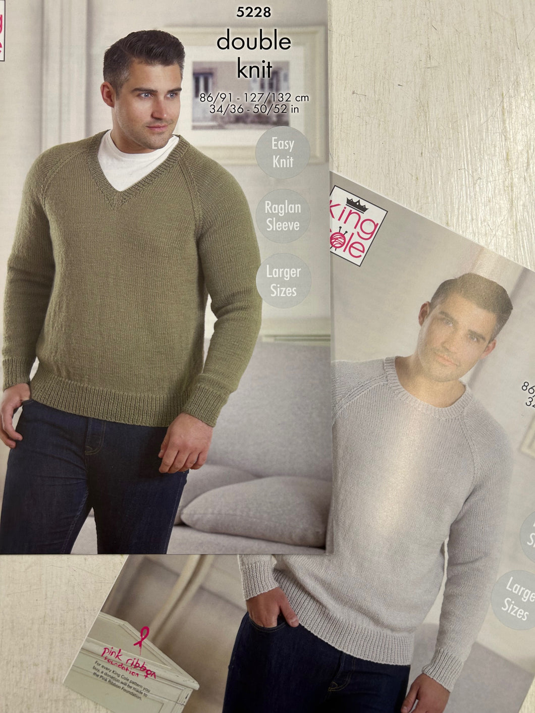king cole gents jumper sweater knitting pattern double knit dk fabric shack malmesbury 5228