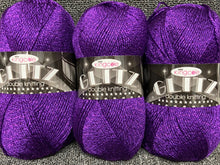 king cole glitz double knit dk christmas regal purple 4722 glitter sparkly metallic yarn wool fabric shack malmesbury