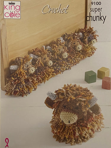 king cole highland cow super chunky crochet pattern fabric shack malmesbury