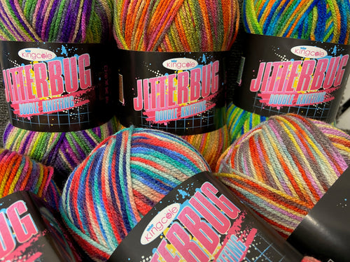 king cole jitterbug dk double knit wool yarn knit knitting crochet wham 80s boogie group fabric shack malmesbury