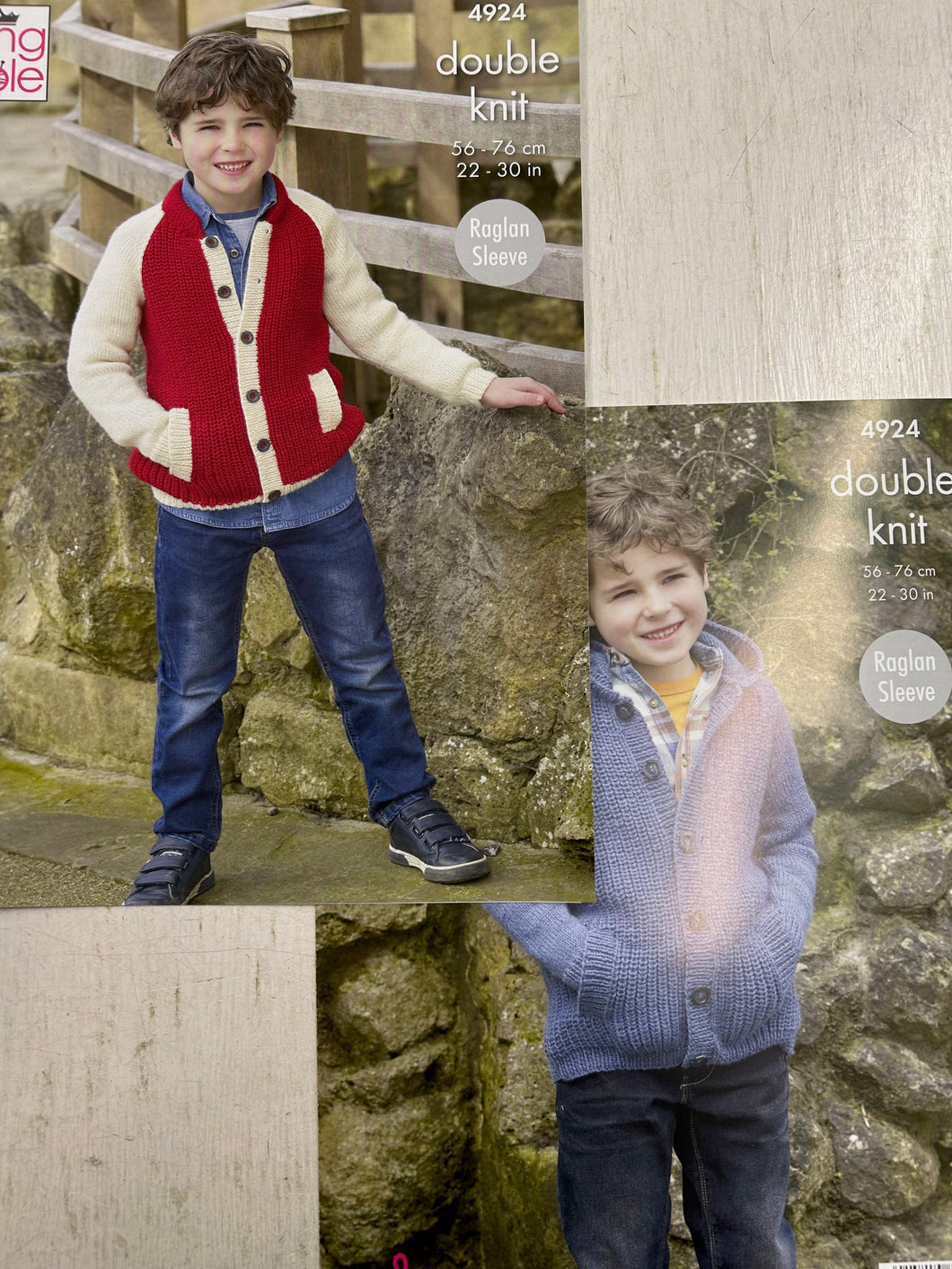 king cole kids cardigan jacket hood hooded knitting pattern double knit dk fabric shack malmesbury 4924