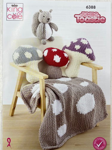 king cole knitting pattern Blanket & Toadstool Pillows Jumbo Toastie 6388 fabric shack malmesbury
