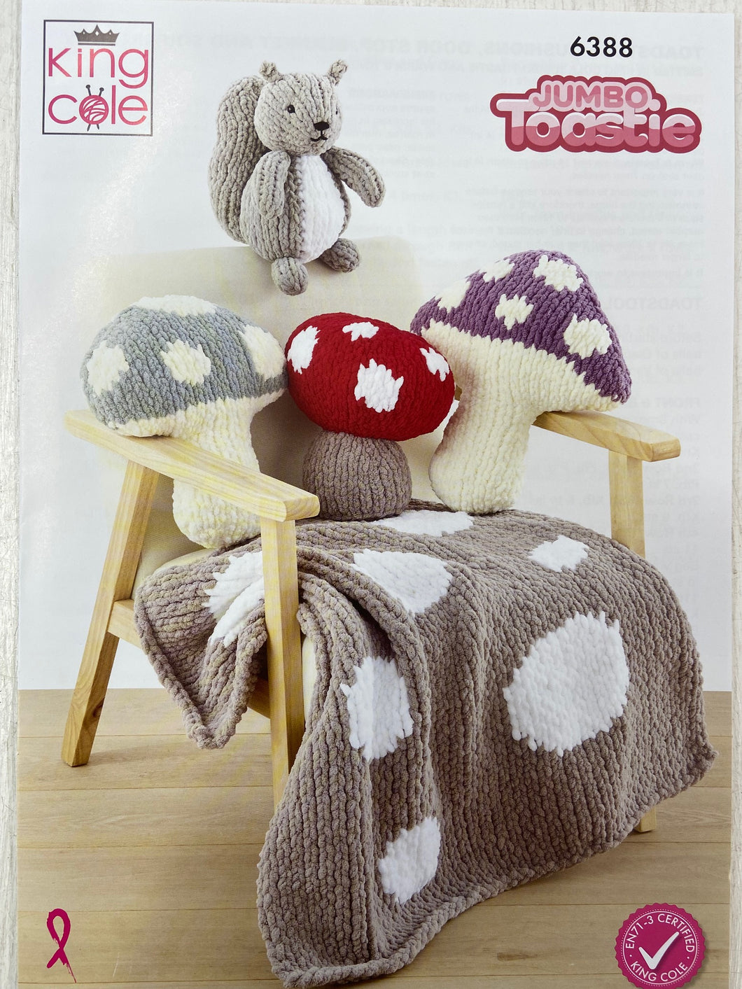 king cole knitting pattern Blanket & Toadstool Pillows Jumbo Toastie 6388 fabric shack malmesbury