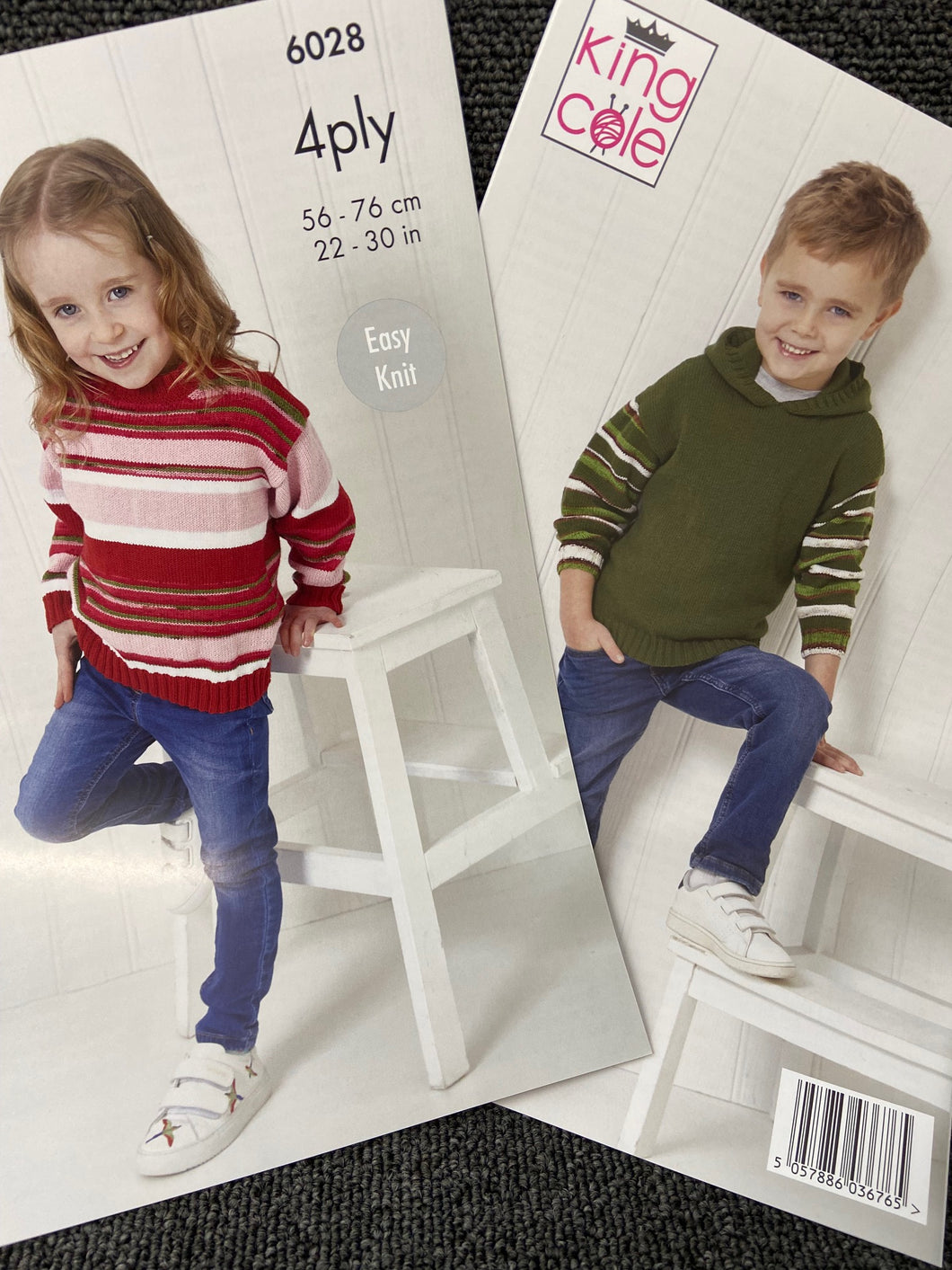 king cole knitting pattern kids children childs cardigan 4ply 4 ply footsie yarn wool fabric shack malmesbury 6028