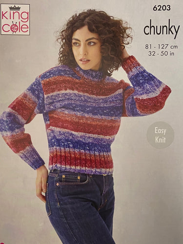 king cole knitting pattern ladies cardigan waistcoat tanktop 6203 hedgerow chunky wool knit fabric shack malmesbury