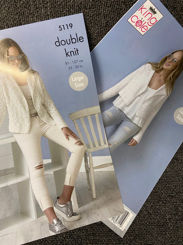 king cole knitting pattern ladies coat cardigan top cottonsoft cotton dk double knit jacket 5119 fabric shack malmesbury