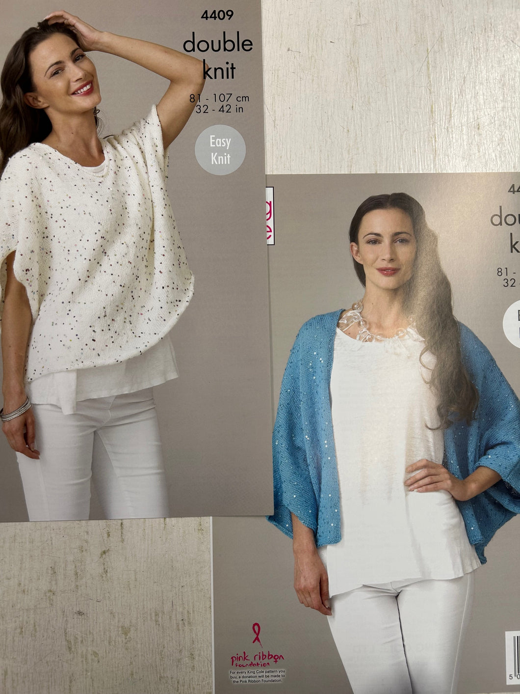 king cole ladies easy knit jumper cardigan knitting pattern double knit dk fabric shack malmesbury 4409