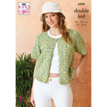 king cole ladies knitting pattern cardigan 6302 cottonsoft cotton sort crystal yarn wool dk double knit fabric shack malmesbury
