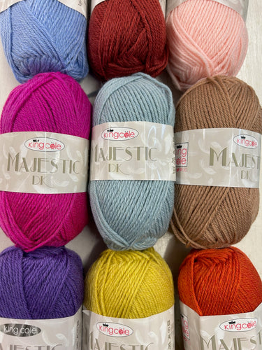 king cole majestic double knit dk wool yarn 50g knitting crochet fabric shack malmesbury