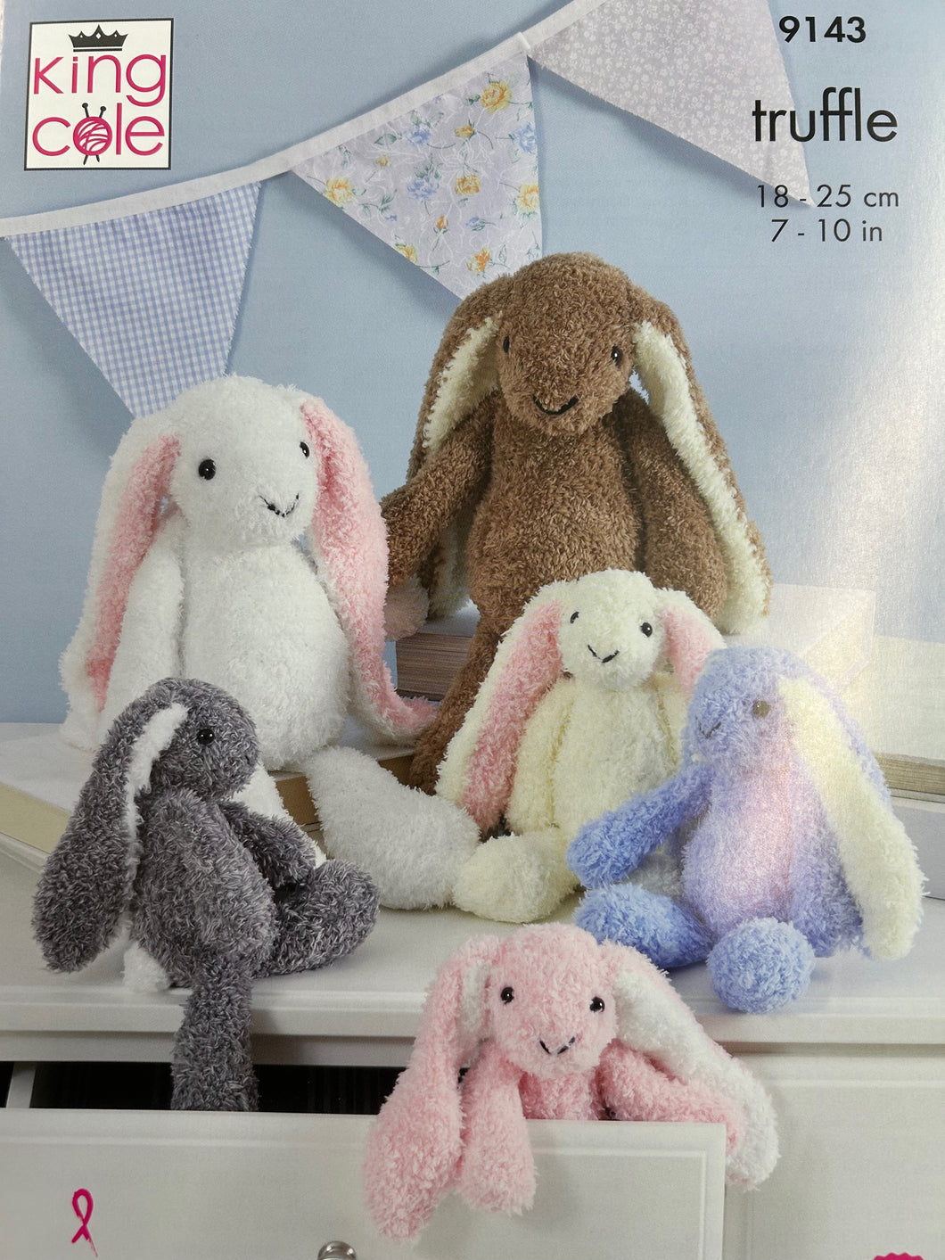 king cole truffle hare rabbit bunny toys knitting pattern fabric shack malmesbury