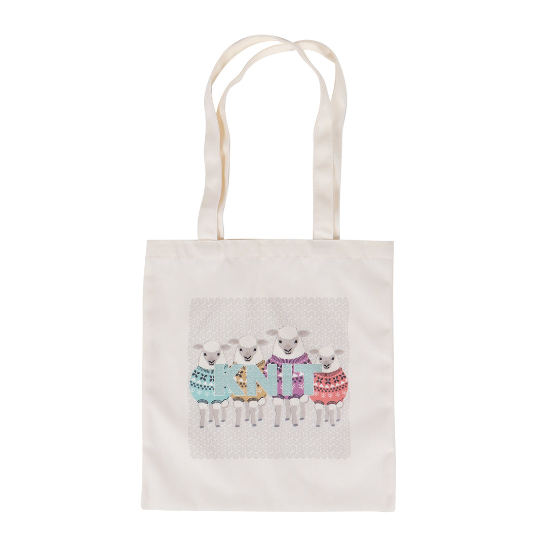 knit sheep tote shopping bag fabric shack malmesbury MR4673_01