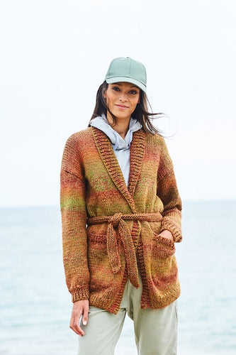 ladies cardigan jacket stylecraft that colour vibe chunky merino wool blend knit knitting pattern 10024 fabric shack malmesbury