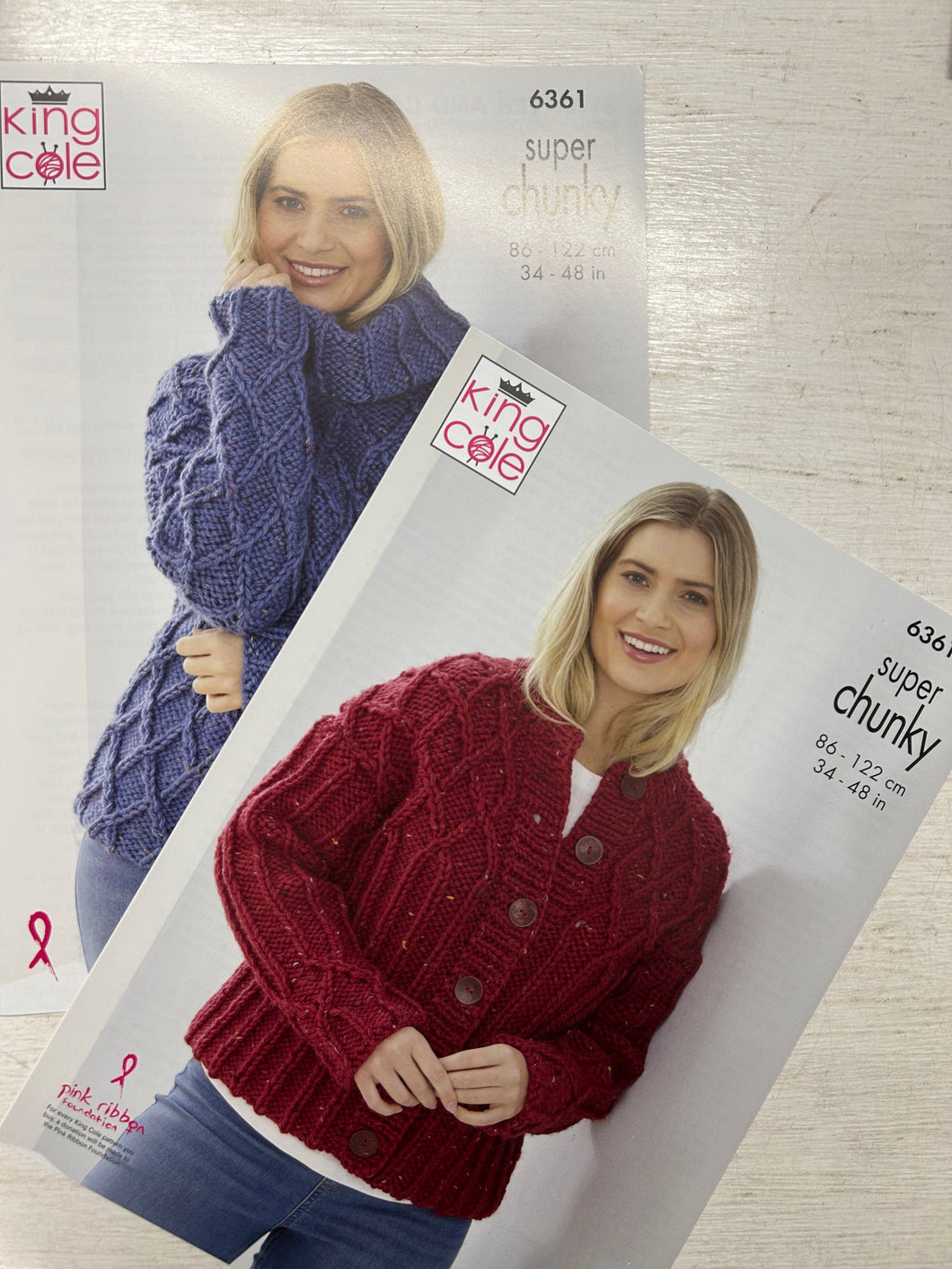 ladies jumper sweater cardigan roll neck knitting pattern big value super chunky tweed fabric shack malmesbury 6361