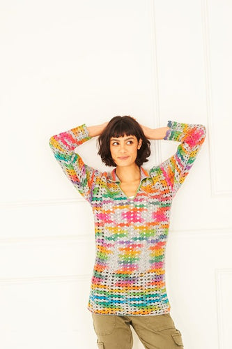 ladies jumper sweater stylecraft knit me crochet me double knit dk crochet pattern 10042 fabric shack malmesbury 2