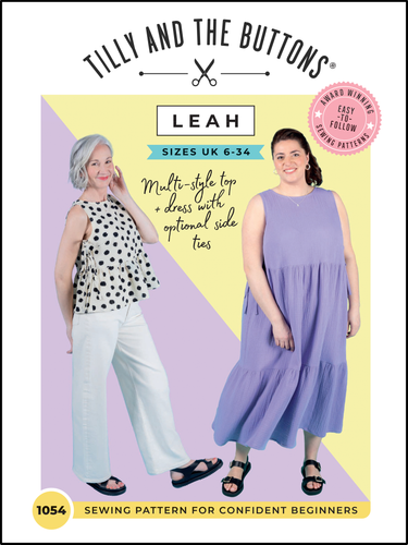 leah-top-dress-sewing-pattern-tilly-and-the-buttons-cover fabric shack malmesbury