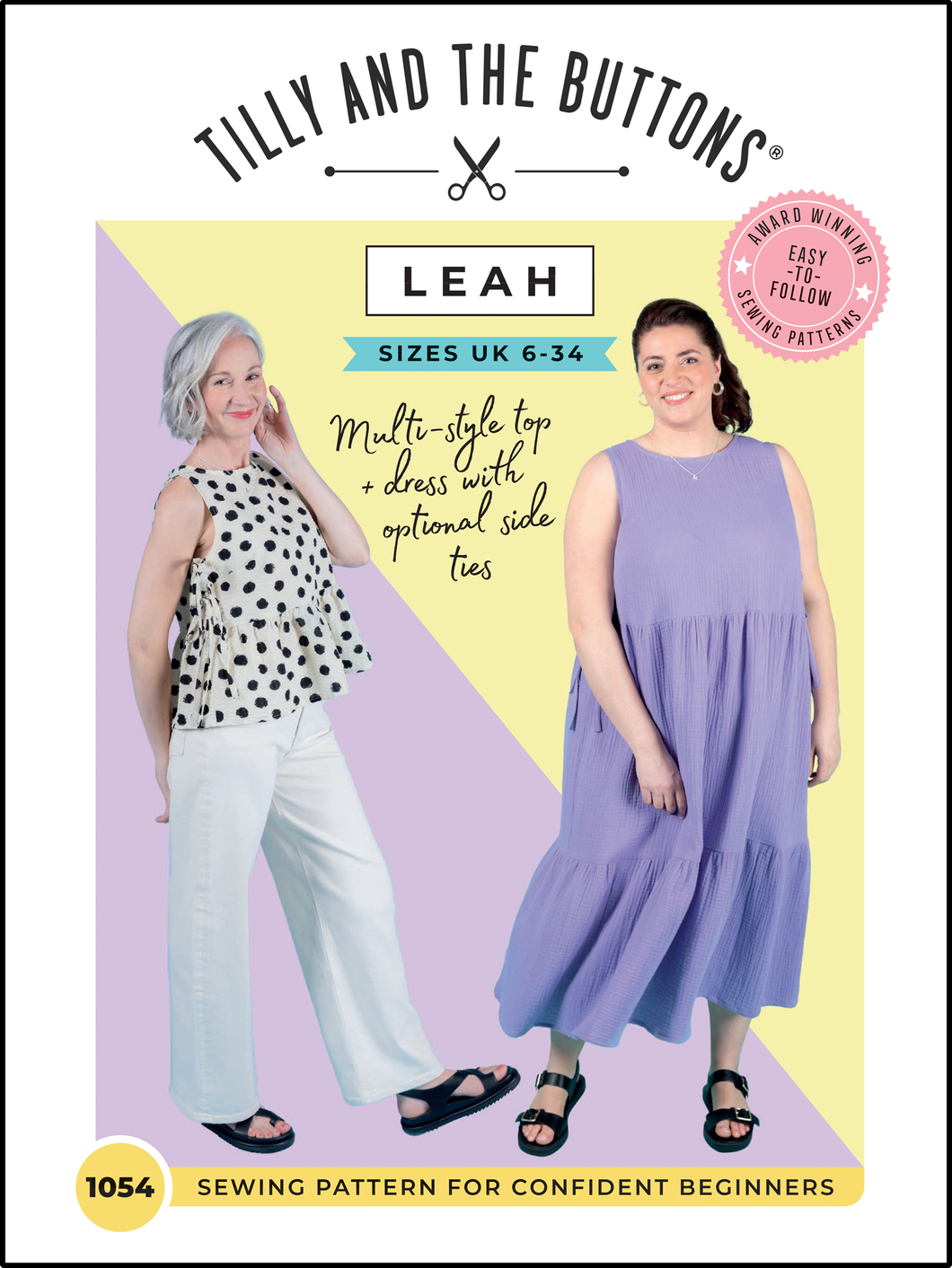 leah-top-dress-sewing-pattern-tilly-and-the-buttons-cover fabric shack malmesbury