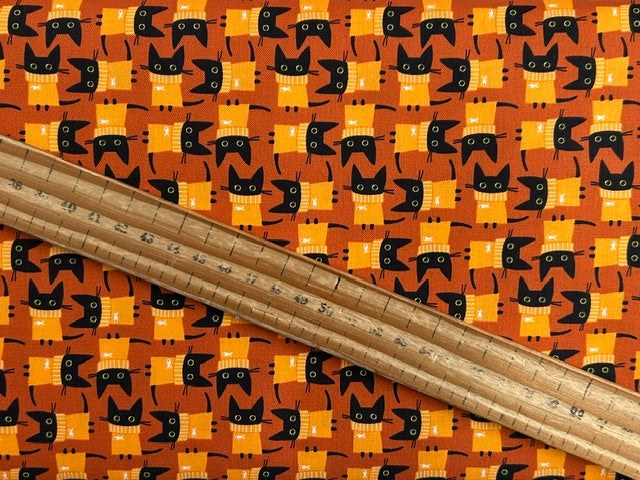 leezaworks dear stella furruit platter black cat bok bok rust jumper cotton fabric shack malmesbury