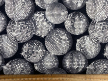 lewis 7 and irene disco ball glitter metallic silver party star grey blue gold cotton fabric shack malmesbury