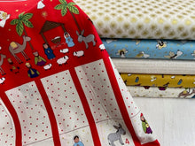 lewis & and irene away in a manger christmas cotton nativity scene advent calendar panel gold metallic fabric shack malmesbury
