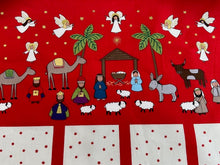 lewis & and irene away in a manger christmas cotton nativity scene advent calendar panel gold metallic fabric shack malmesbury 3
