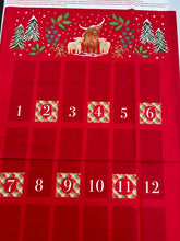 lewis and irene celtic christmas highland cows christmas advent panel fabric shack malmesbury