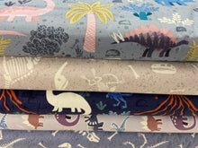 lewis & and irene dino dinosaur glow in the dark cotton fabric shack malmesbury skeleton