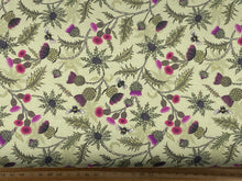 lewis & and irene highlands thistle celtic highland bee thistle soft green cotton fabric shack malmesbury