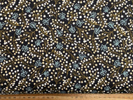 lewis and irene new forest winter flannel brushed cotton floral flowers dark blue berries fabric shack malmesbury
