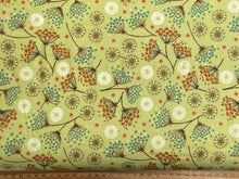 lewis and irene new forest winter flannel brushed cotton floral flowers green berries fabric shack malmesbury