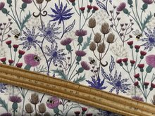 lewis & and irene a celtic summer celtic floral flower bee cream cotton fabric shack malmesbury