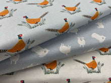 Lewis & Irene Country Life Reloved Pheasants Dark Cream Cotton Fabric by 1/4 Metre*