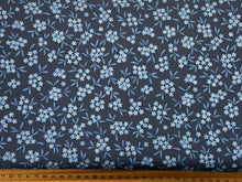 lewis & and irene forget me not forget-me-not lane flowers floral blue cotton fabric shack malmesbury