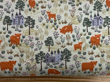 lewis & and irene loch lewis brushed cotton flannel highland cow light sage fabric shack malmesbury